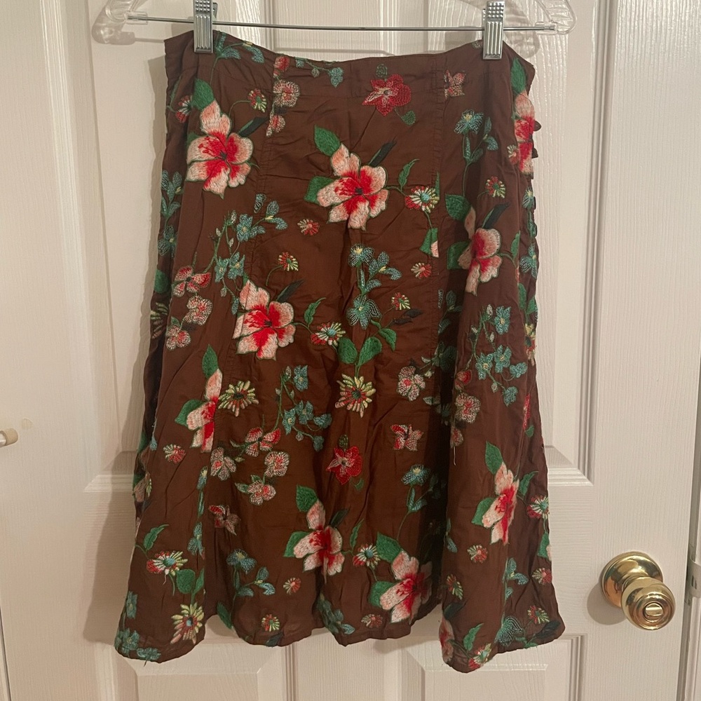 Johnny Was gorgeous embroidered skirt